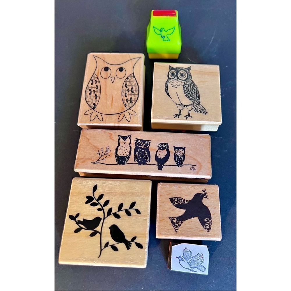 Lot of 7-Stamp Set Owl-Birds Some Used,Some New-Stampabilities, Hero’s, Hampton